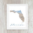 Florida Travel Decor, Coastal Typography Art