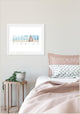 Miami Beach Travel Decor, Typography Word Art Prints