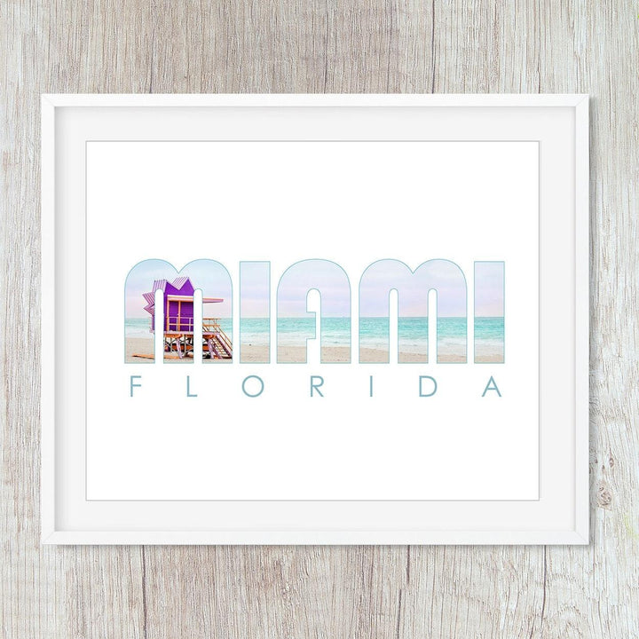 Miami Beach Wall Decor, Travel Art Print