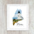 Typography Art Print, Maine Lighthouse Wall Decor