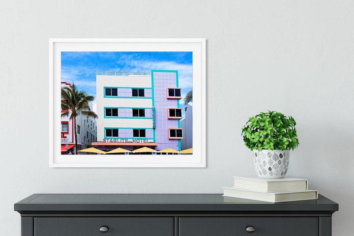 Miami Beach Wall Decor, Pastel Pink Art Deco Prints