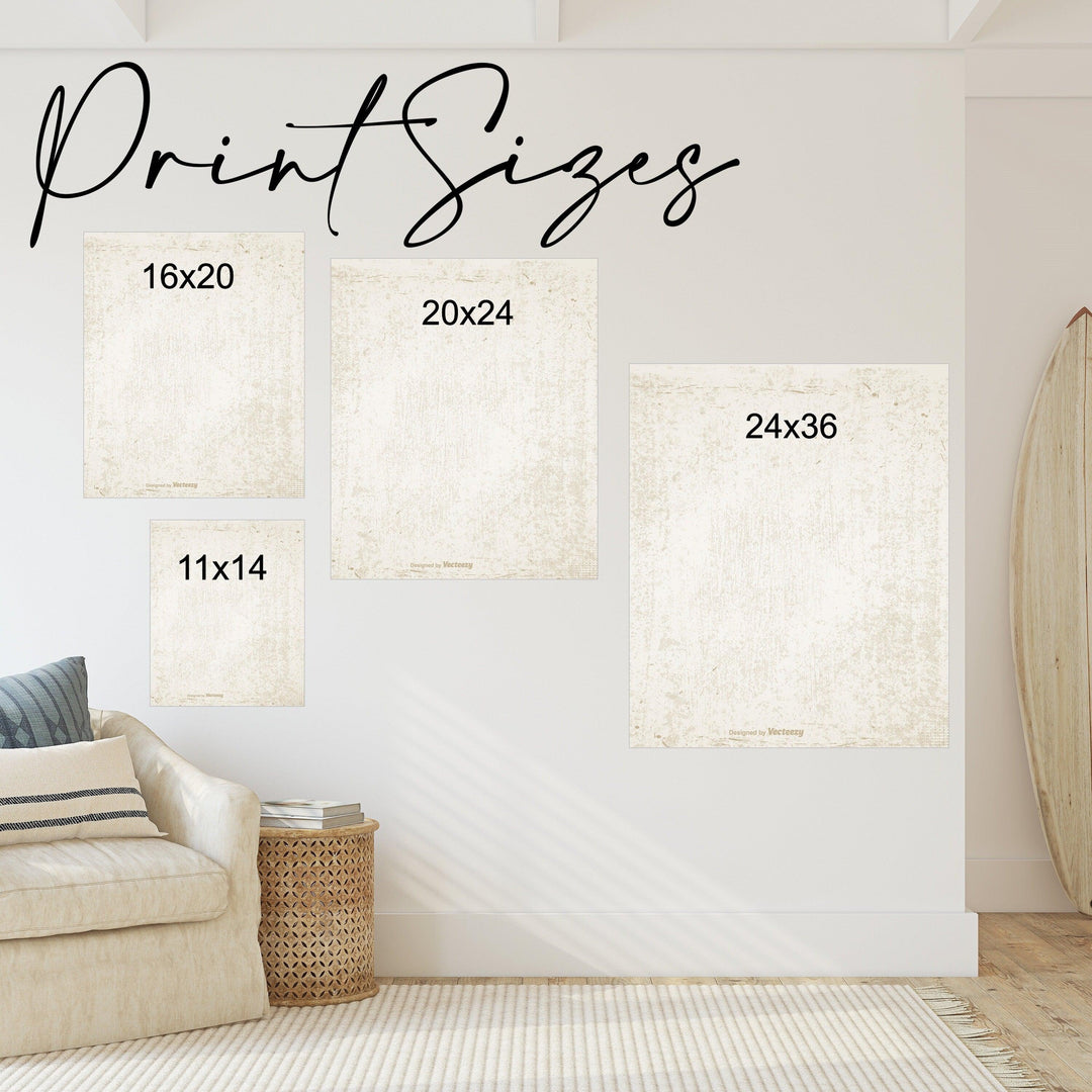 Customized latitude and longitude canvas wall art print
