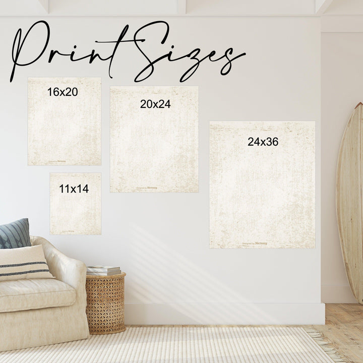 Customized latitude and longitude canvas wall art print