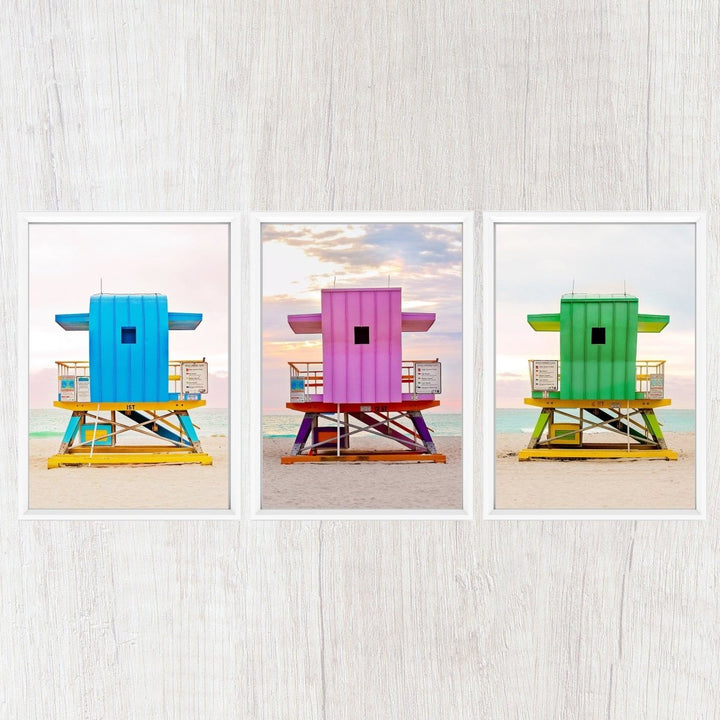 Art Deco Beach Hut Lifeguard Stands Collection - Catch A Star Fine Art