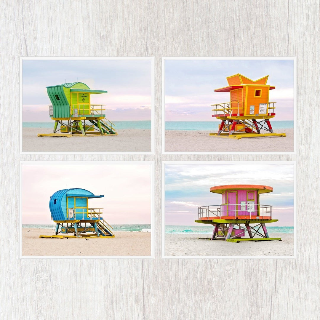 Miami Beach Collection Wall Decor, Set of 4 - Catch A Star Fine Art