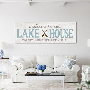 Lake House Sign -  paddles