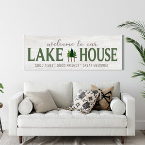 Lake House Sign -  pine trees