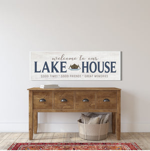 Lake House Sign -  rowboat