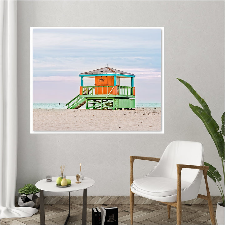 Orange & Green #1 Lifeguard Tower Miami Beach