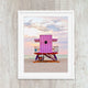 Pink #3 Art Deco Miami Lifeguard Stand - Catch A Star Fine Art