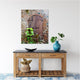 Vintage Wooden Door With Bricks