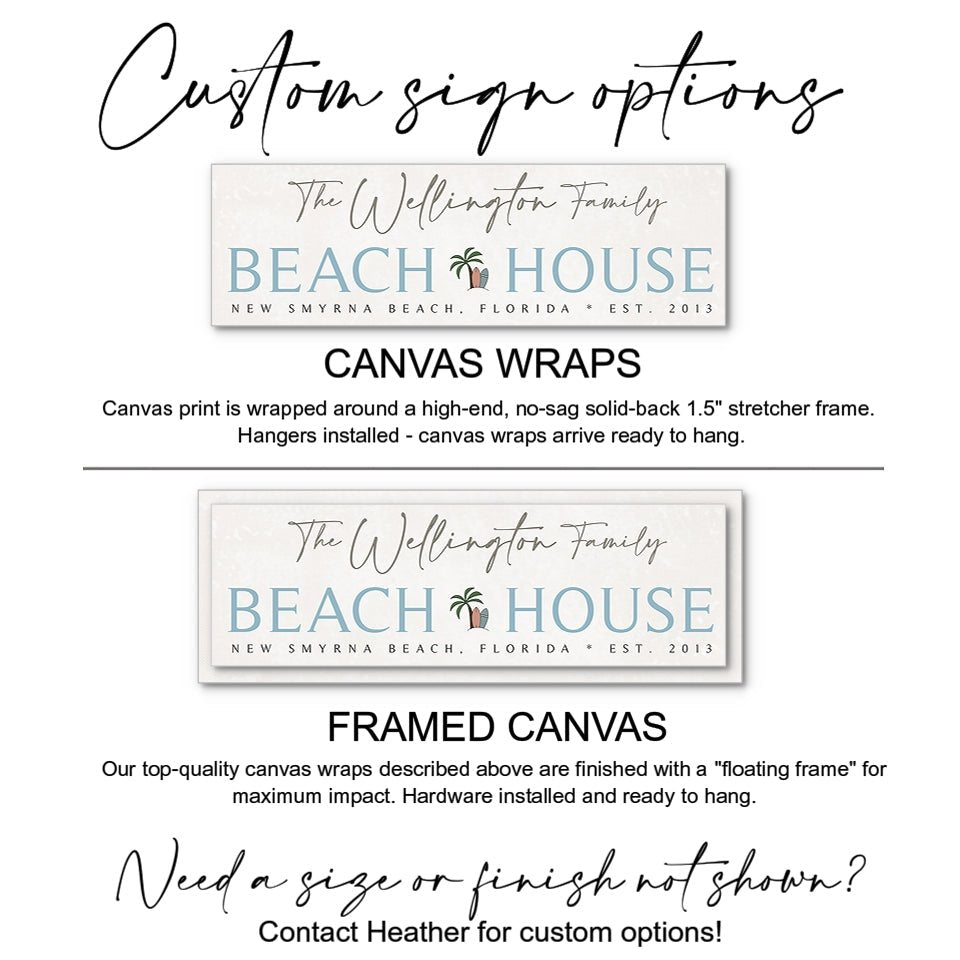 Lake House Rules Custom Canvas Sign