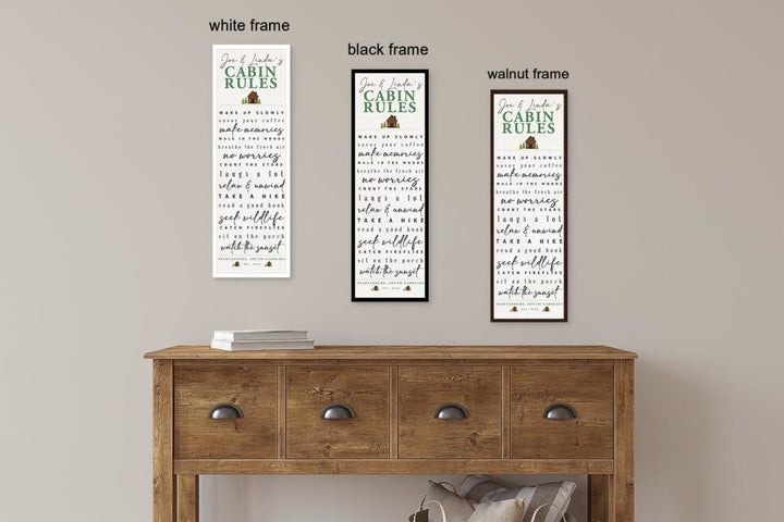 Cabin Rules Custom Canvas Wall Decor - Catch A Star Fine Art