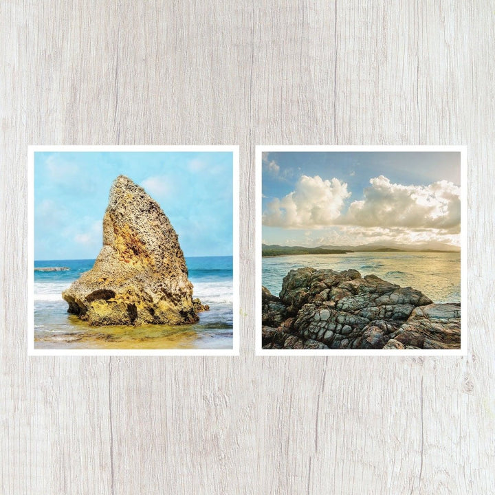 Set of 2 5x5 Puerto Rico Beach Prints - Catch A Star Fine Art