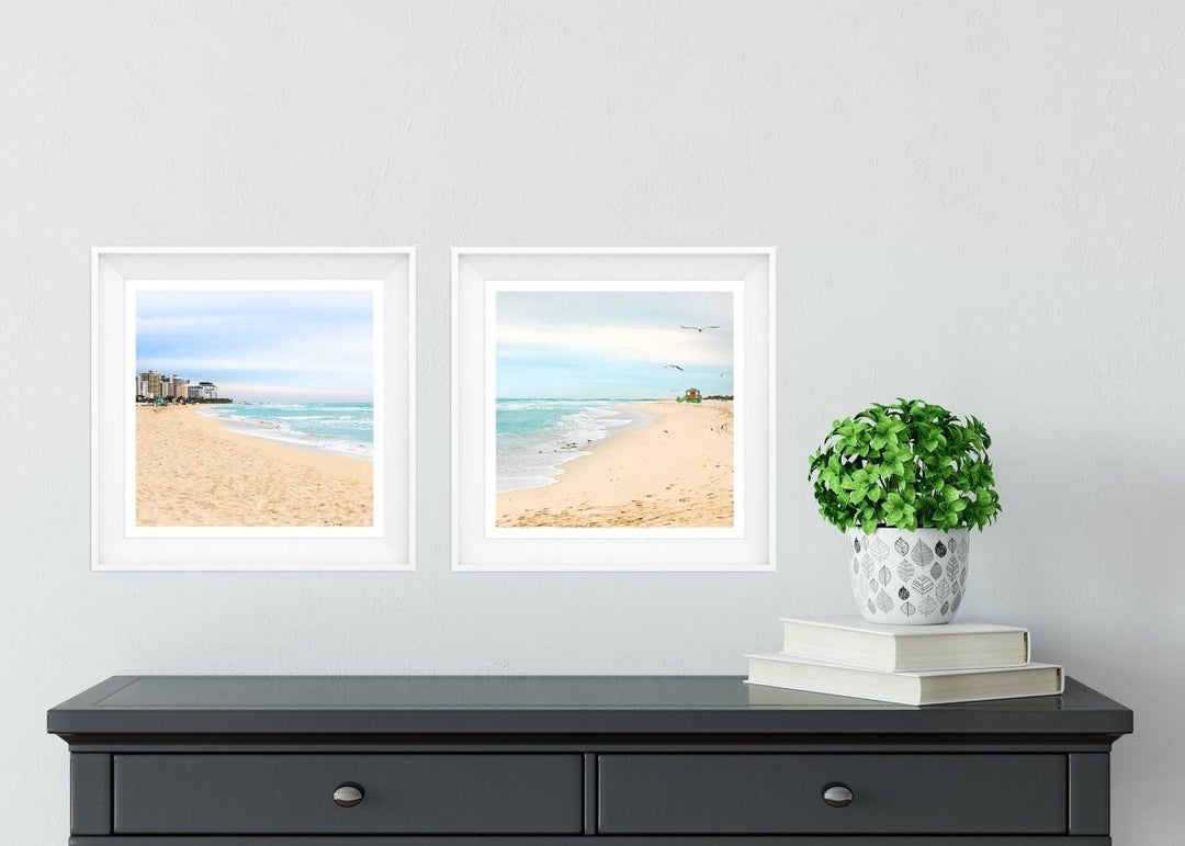 Set of 2 5x5 Miami South Beach Prints - Catch A Star Fine Art