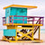 Blue & Yellow #2 Lifeguard Stand Miami - Catch A Star Fine Art