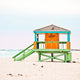 Orange & Green #3 Lifeguard Stand Miami Beach