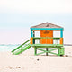 Orange & Green #2 Lifeguard Stand Miami Beach - Catch A Star Fine Art
