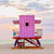 Pink #3 Art Deco Miami Lifeguard Stand - Catch A Star Fine Art