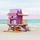 Purple #2 Art Deco Lifeguard Stand Miami Beach