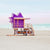 Purple #4 Art Deco Lifeguard Stand Miami Beach - Catch A Star Fine Art