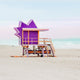 Purple #4 Art Deco Lifeguard Stand Miami Beach