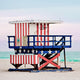 Red White & Blue #1 Lifeguard Stand