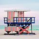 Red White & Blue #1 Lifeguard Stand Miami Beach - Catch A Star Fine Art