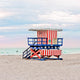 Red White & Blue #2 Miami Beach Lifeguard Tower - Catch A Star Fine Art