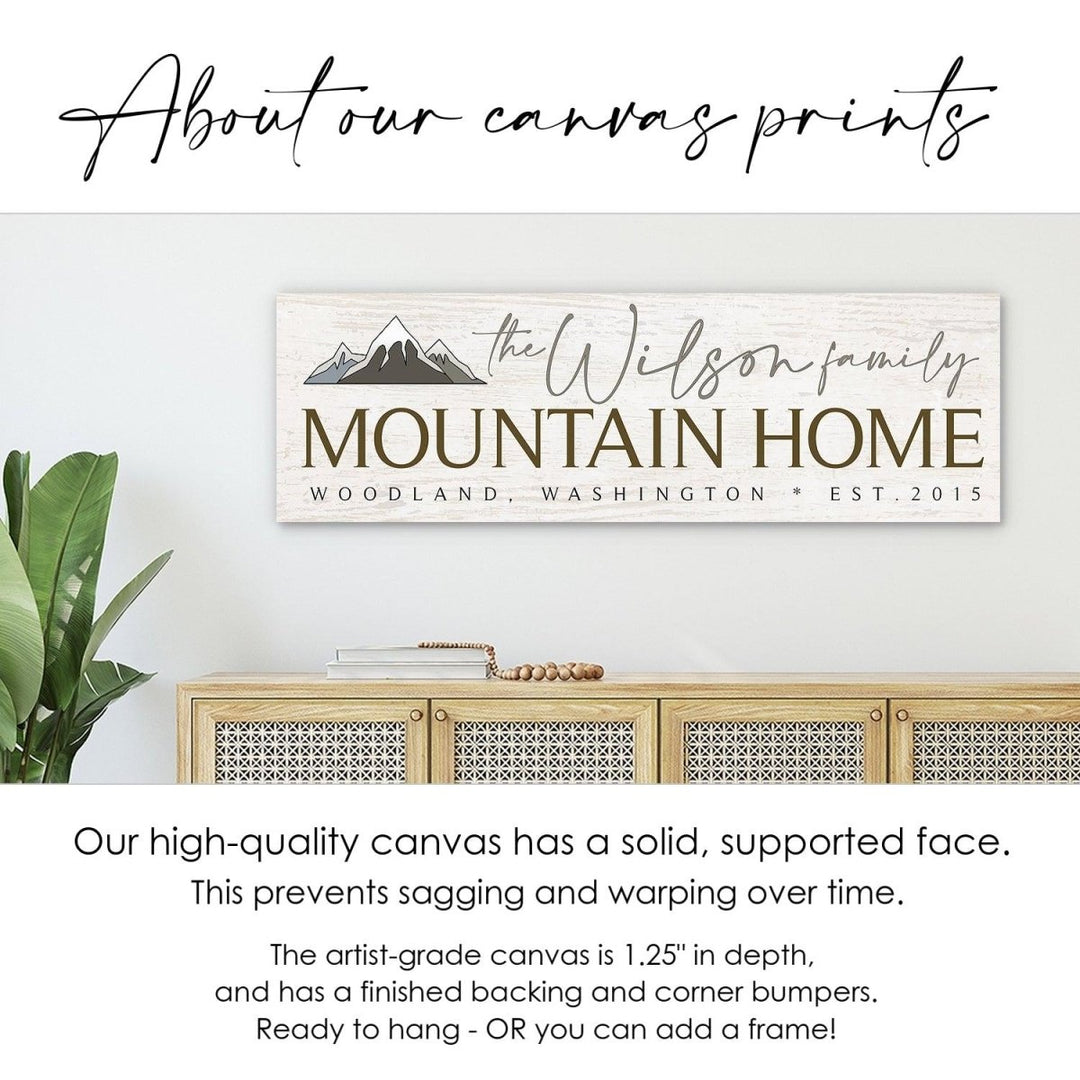 Personalized Mountain Home Custom Canvas - Catch A Star Fine Art