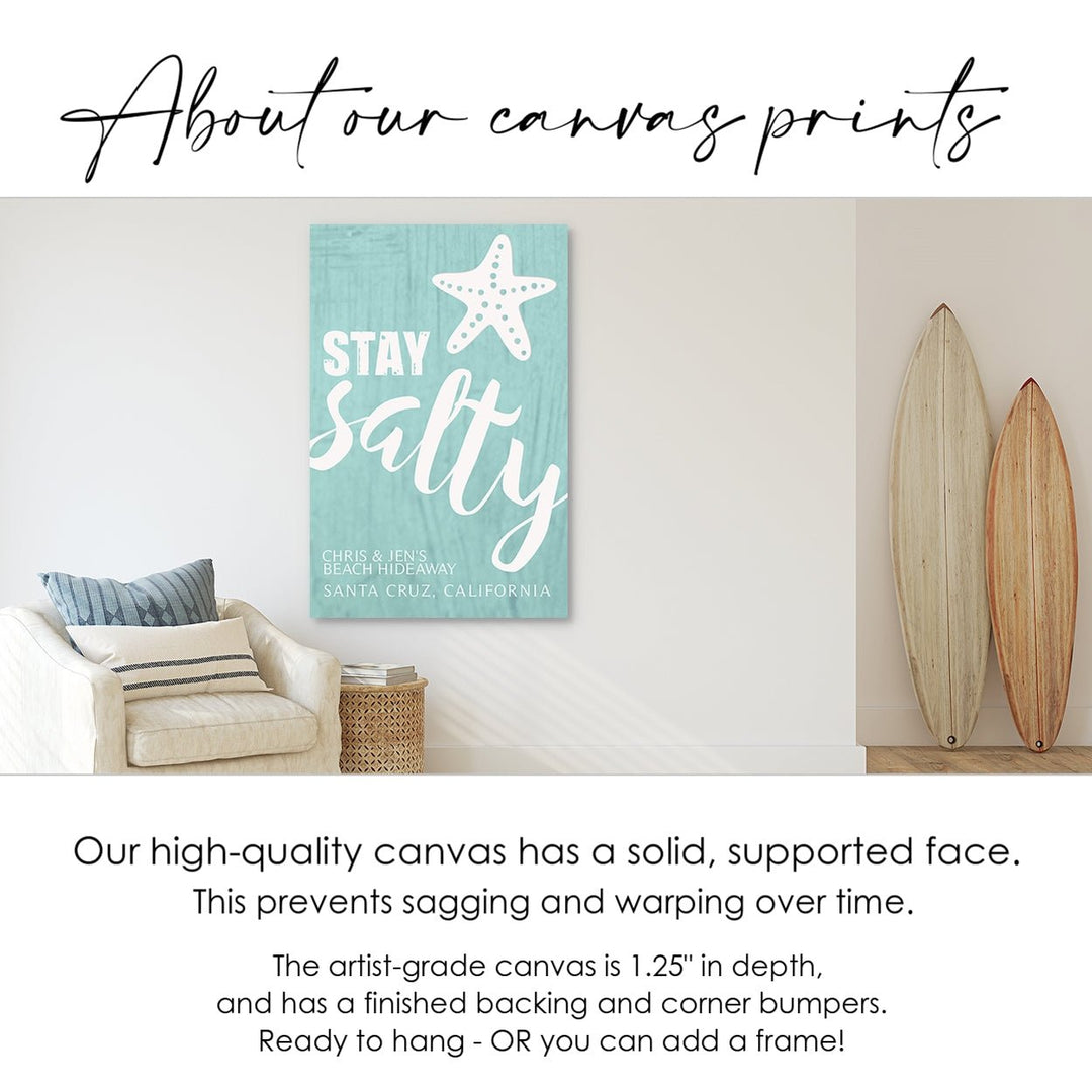 Stay Salty Custom Canvas Print