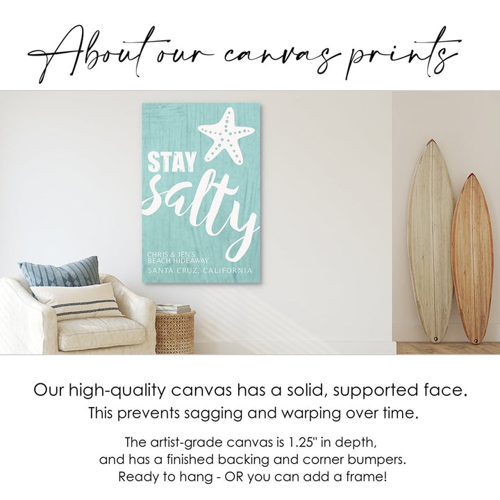 Stay Salty Custom Canvas Print