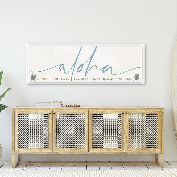 Personalized ALOHA Beach House Sign - Catch A Star Fine Art