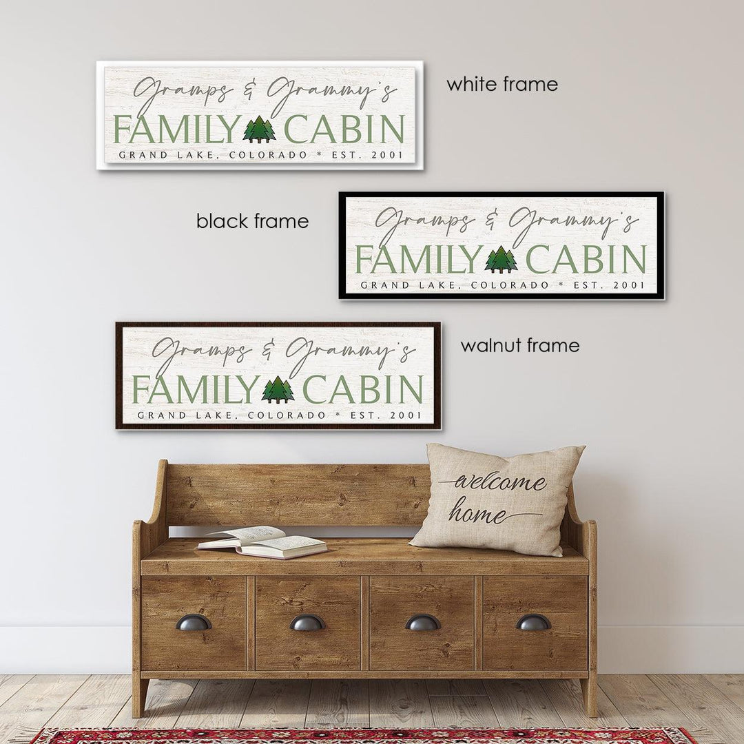 Family Cabin Custom Canvas Sign - Catch A Star Fine Art