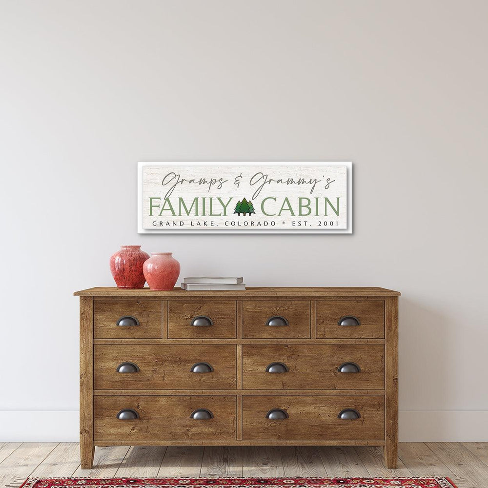 Family Cabin Custom Canvas Sign - Catch A Star Fine Art