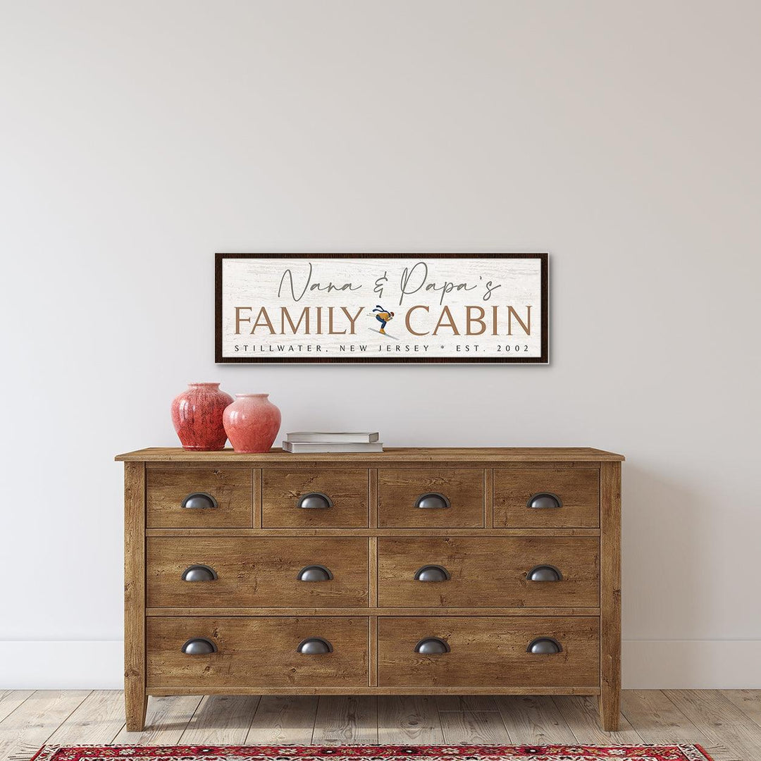 Family Cabin Custom Canvas Sign - Catch A Star Fine Art