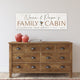 Family Cabin Custom Canvas Sign - Catch A Star Fine Art