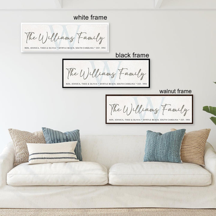 Personalized Family Name Canvas Sign - Catch A Star Fine Art
