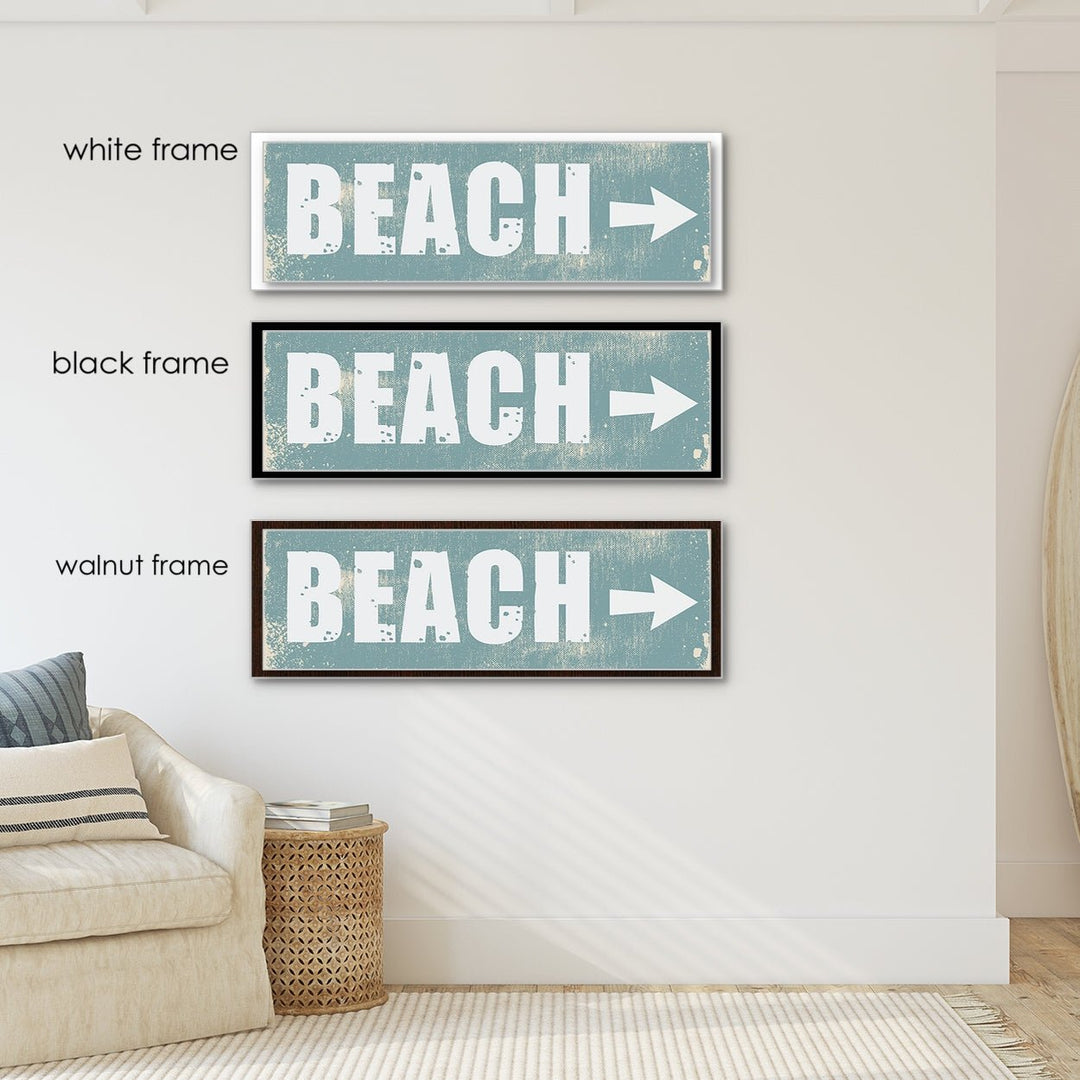 Custom Beach Sign Canvas Wall Decor