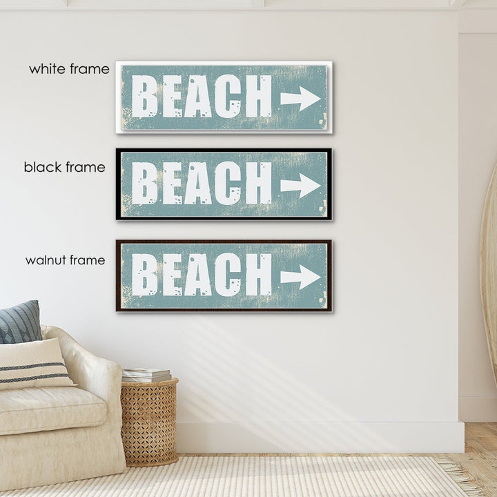 Custom Beach Sign Canvas Wall Decor