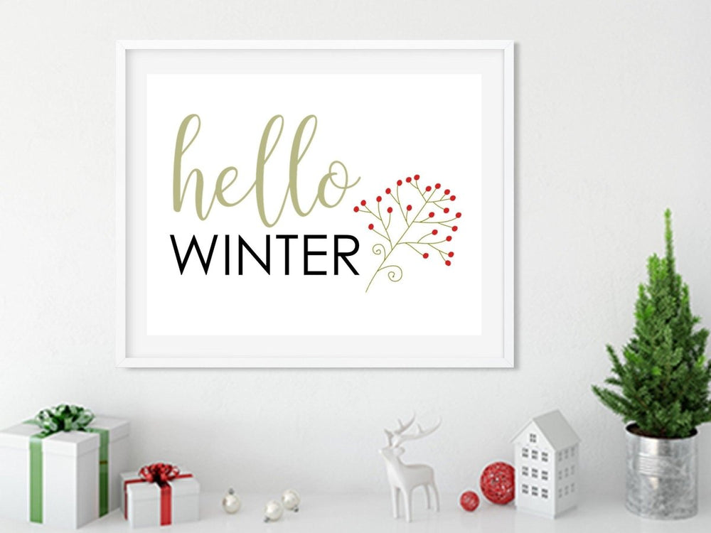 Hello Winter Art Print - Catch A Star Fine Art