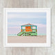 Miami Beach Art Prints, Orange Coastal Home Decor