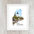 Maine Lighthouse Travel Art Print