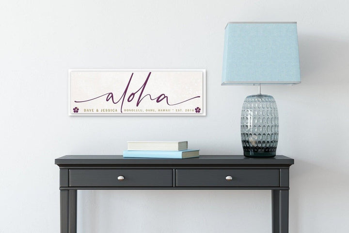 Personalized Aloha Beach House Sign, Custom Coastal Decor