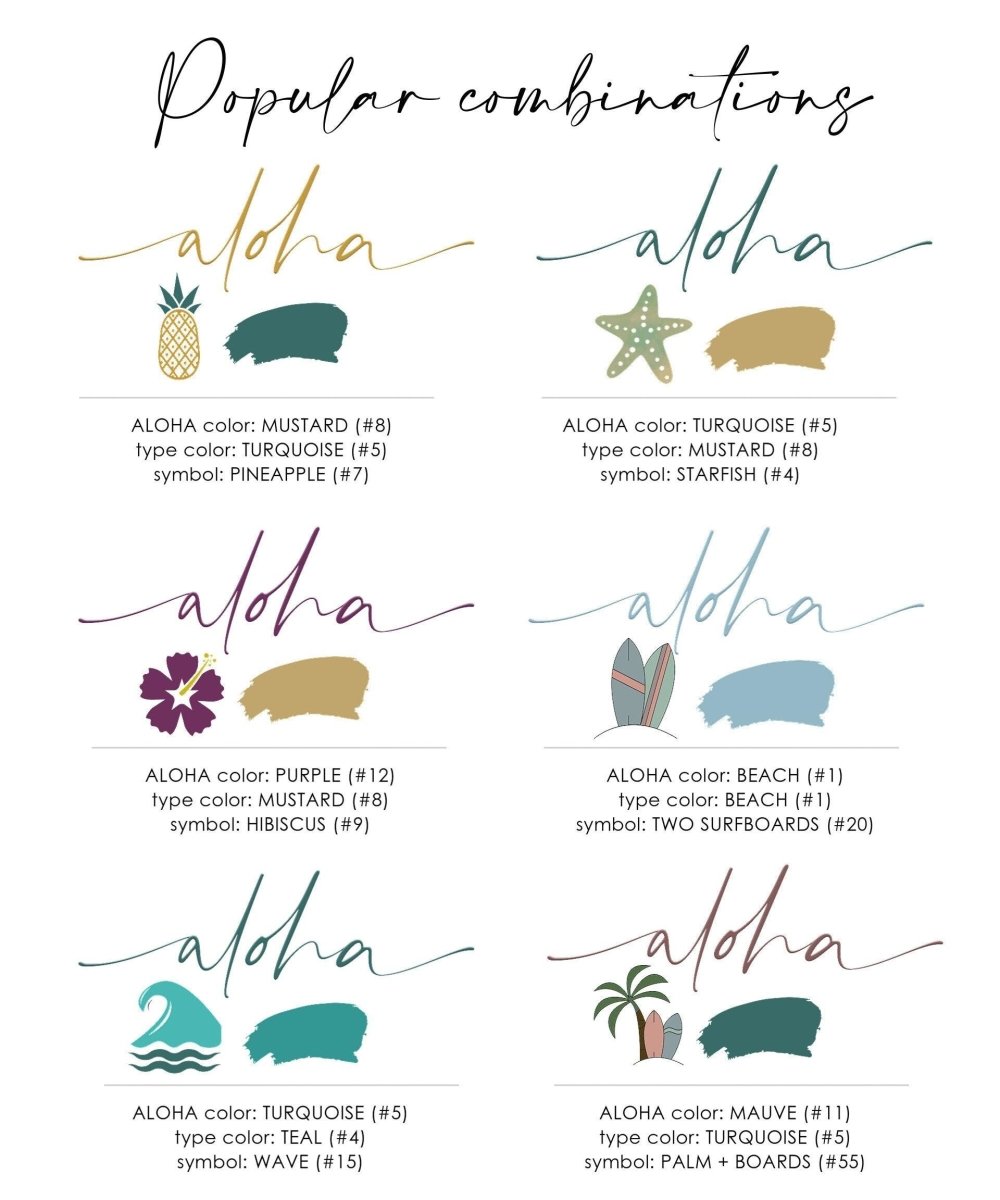 Personalized Aloha Welcome Sign, Custom Hawaiian Wall Canvas Prints