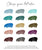Text color choices for customizing the Beach House Rules canvas wall sign