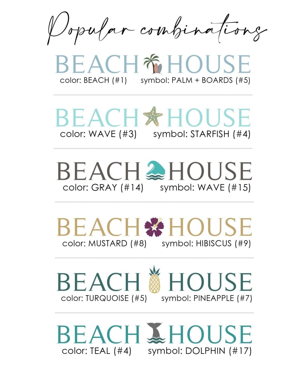 Custom Beach House Canvas Sign, Personalized Coastal Wall Art Decor