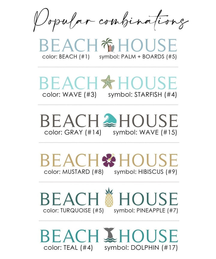 Custom Beach House Canvas Sign, Personalized Coastal Wall Art Decor