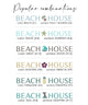 Custom Beach House Canvas Sign, Personalized Coastal Wall Art Decor