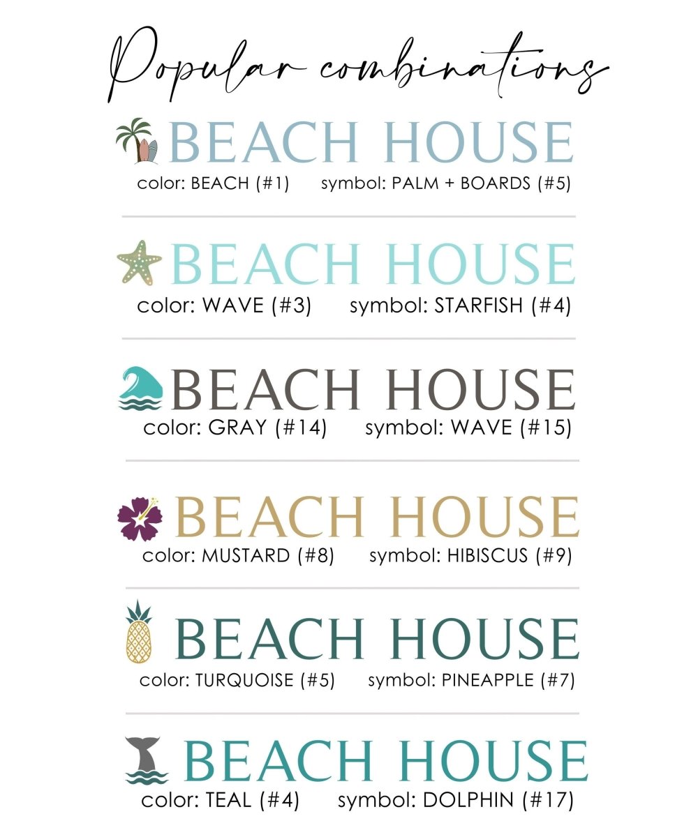 Personalized Custom Beach House Canvas Sign, Living Room Coastal Decor